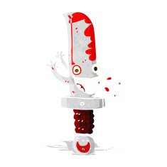 crazy knife cartoon character N2