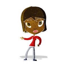 cartoon pointing woman N5