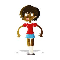 cartoon surprised woman N33