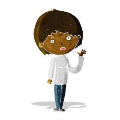 cartoon worried woman N10