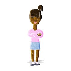 cartoon annoyed woman N28