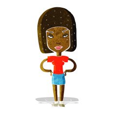 cartoon annoyed woman N29