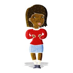 cartoon woman making excuses N3