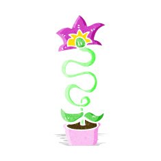 cartoon flower N143