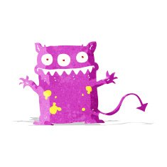 cartoon little monster N33