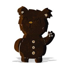 cartoon black bear N7