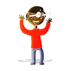 cartoon man with popping out eyes N4