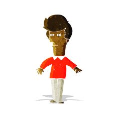 cartoon suspicious man N7