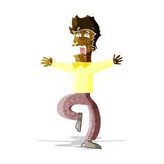 cartoon terrified man N67