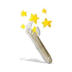 cartoon adjustable spanner N7