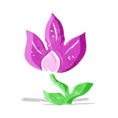 cartoon flower N144