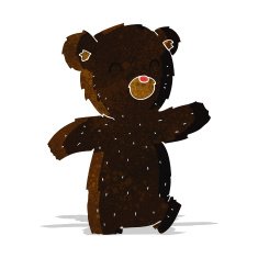 cartoon black bear N9
