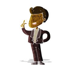 cartoon cool guy snapping fingers N2