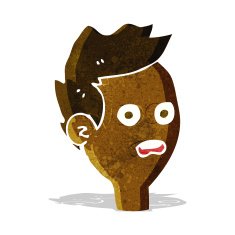 cartoon shocked man N34