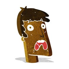 cartoon shocked man N35