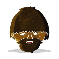 cartoon bearded man N18