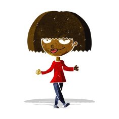 cartoon smug looking woman N2