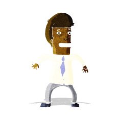 cartoon nervous businessman N2