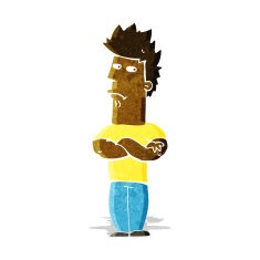 cartoon man sulking N2