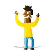cartoon excited man N37
