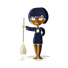 cartoon pretty witch girl N2