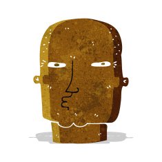 cartoon bald tough guy N4