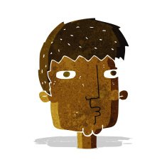 cartoon curious man N14