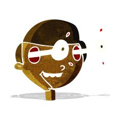 cartoon excited boy's face N2