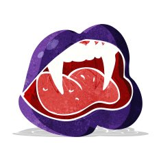 Cartoon Vampire Lips N14