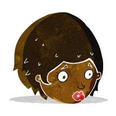 Cartoon Girl With Concerned Expression N3