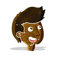 cartoon happy boy face N8