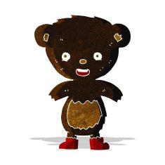 cartoon black bear cub N2