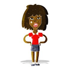 cartoon tough woman N2