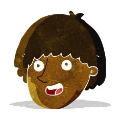 cartoon happy male face N3
