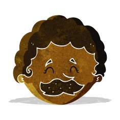 Cartoon Man With Mustache N28
