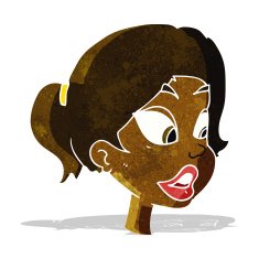 cartoon friendly woman N10