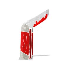 cartoon bloody folding knife N4
