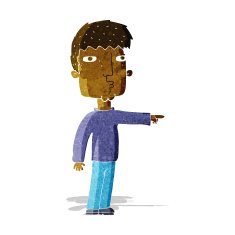 cartoon pointing man N31