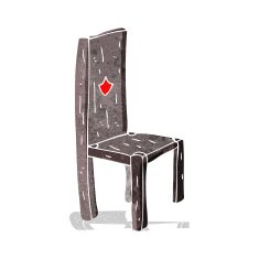 cartoon old chair N5