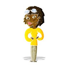 cartoon aviator woman N2