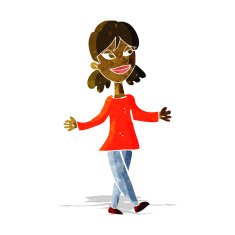 cartoon woman with no worries N4