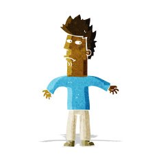 cartoon confused man N28
