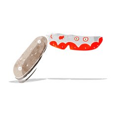 cartoon bloody folding knife N6