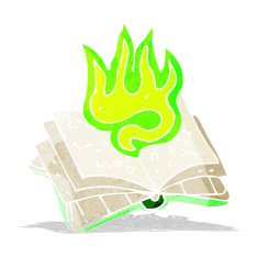cartoon magic spell book N18