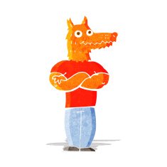 cartoon fox man N2