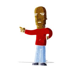 cartoon tough guy pointing N2