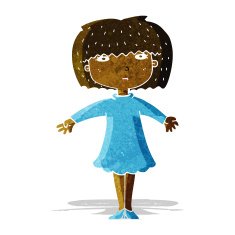 cartoon surprised woman N36