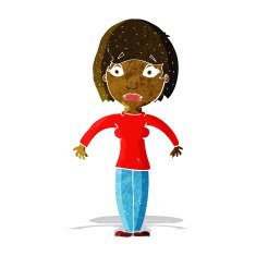 cartoon surprised woman N38