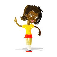 cartoon woman with idea N31