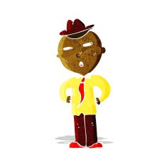 cartoon man wearing hat N33